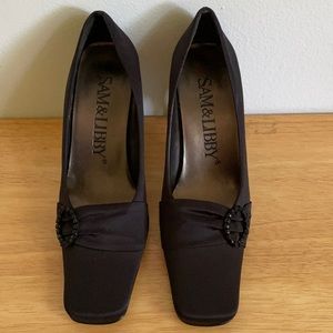Sam & Libby Classy Black Evening Shoes, Size 6